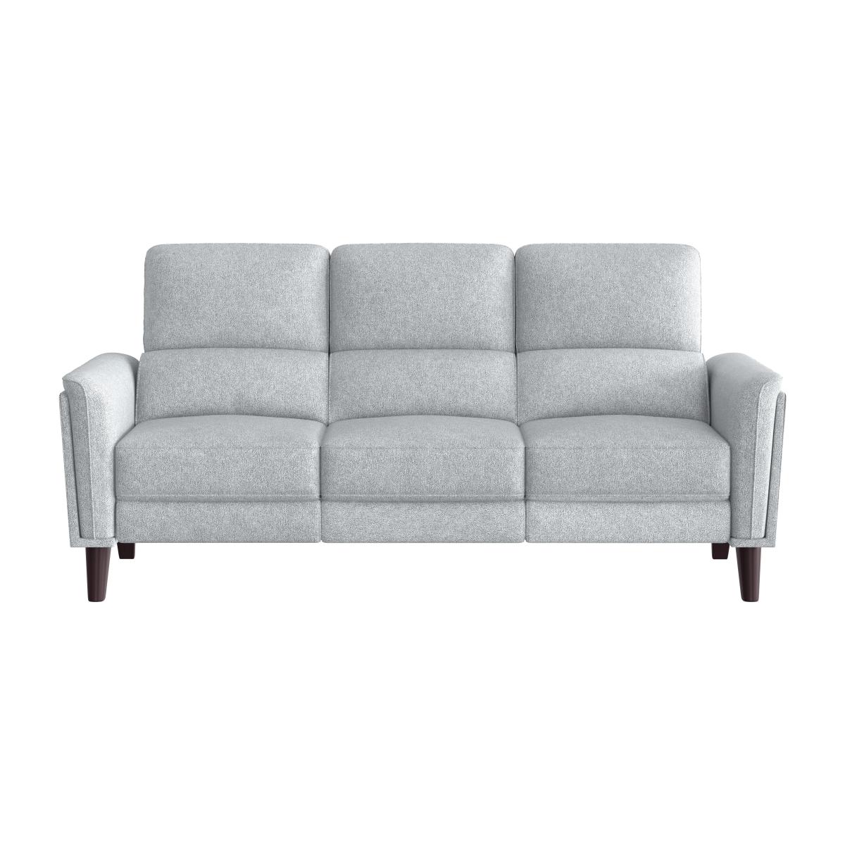 Compact Collection Klein 3 Seater Fabric Power Recliner Sofa with Telescopic Headrests - Frost