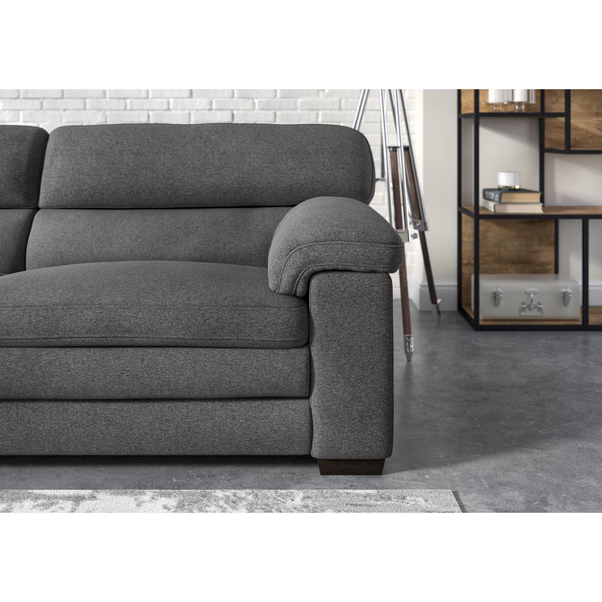 Cozee Fabric 3 Seater Sofa - Grey- World of Leather – image 3