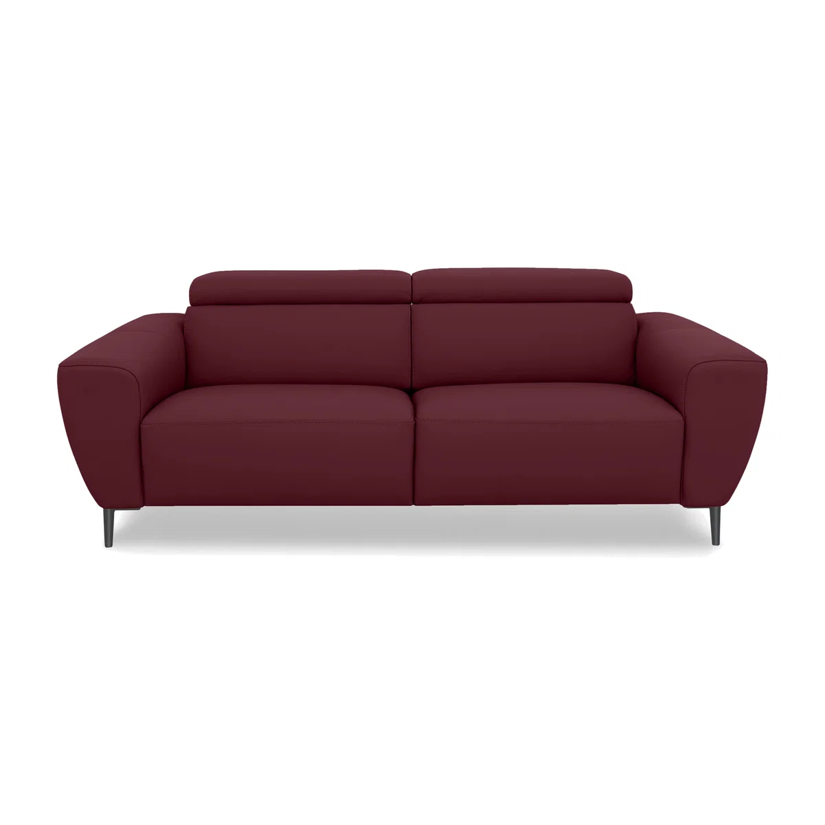 Nicoletti Italia - Milano 3 Seater Leather Power Recliner Sofa - Dali Bordeaux