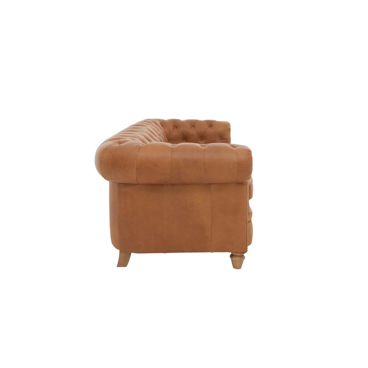 Alexander and James - Chesterfield Collection Ralph 3 Seater Leather Sofa - Original with Studs - Dark Feet – image 8