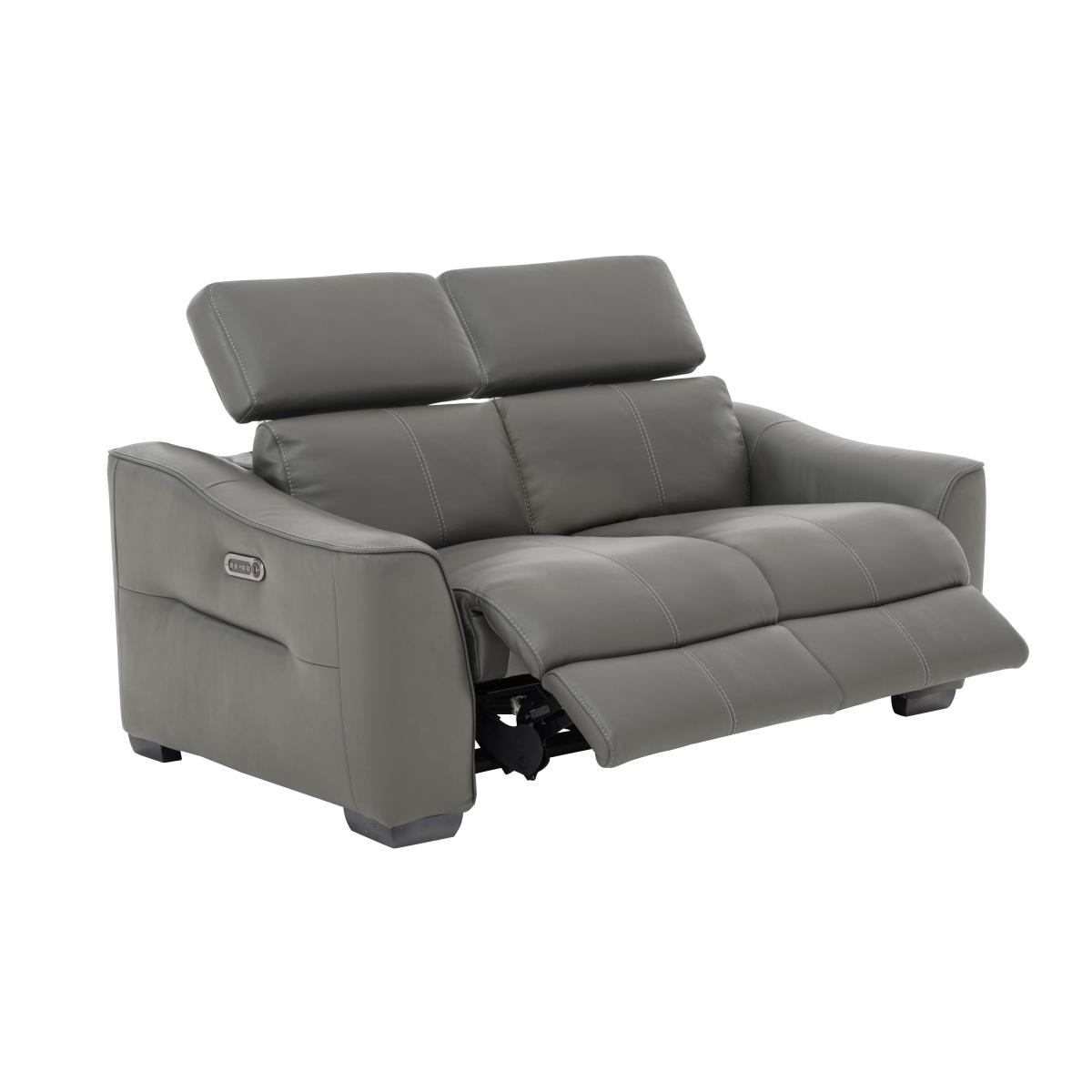 Xavier 3 Seater Leather Power Recliner Sofa with Power Headrests - Brown- World of Leather – image 2