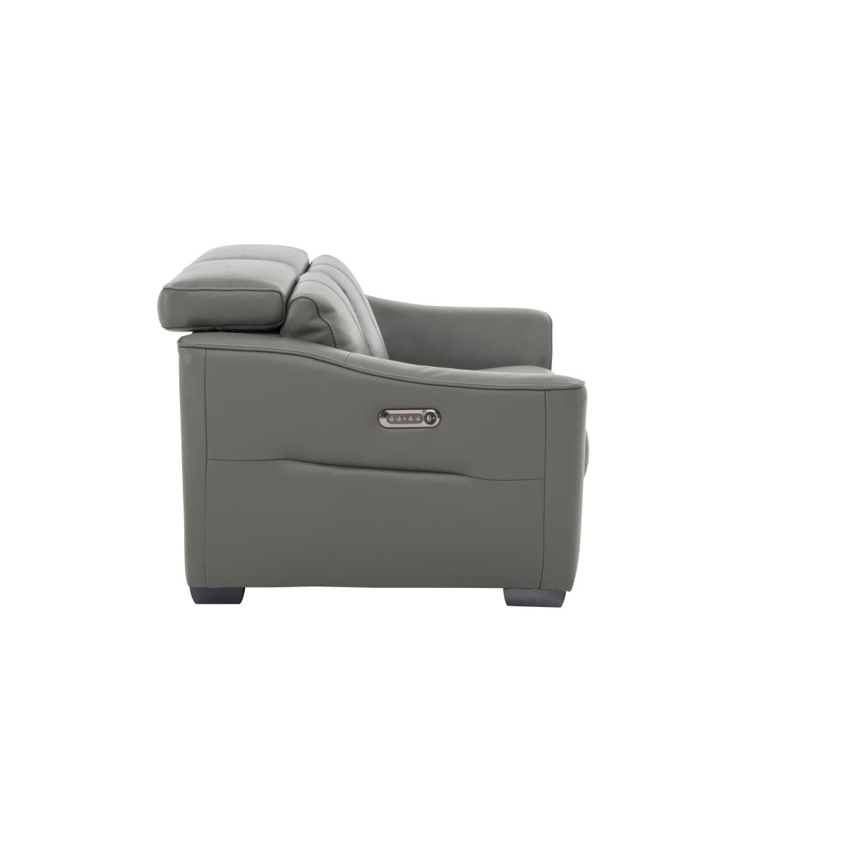 Xavier 3 Seater Leather Power Recliner Sofa with Power Headrests - Brown- World of Leather – image 3