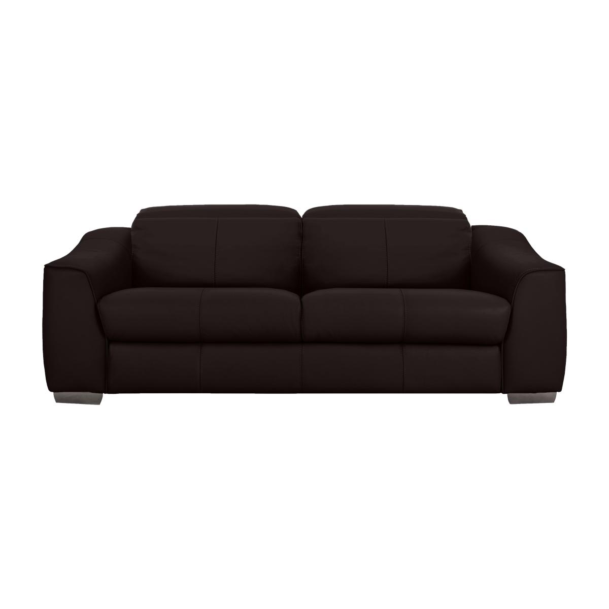 Xavier 3 Seater Leather Power Recliner Sofa with Power Headrests - Brown- World of Leather – image 1