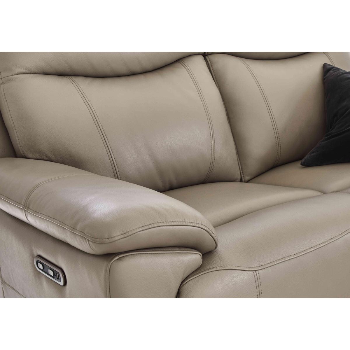 Sloane 3 Seater Leather Power Recliner Sofa - Storm – image 6