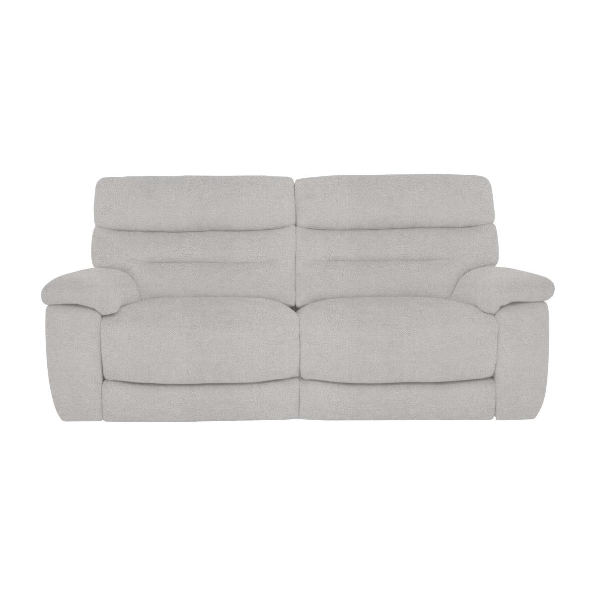 Comfort Story - Nimbus 3 Seater Fabric Power Recliner Sofa with Headrests and Power Lumbar - R23 Silver Grey