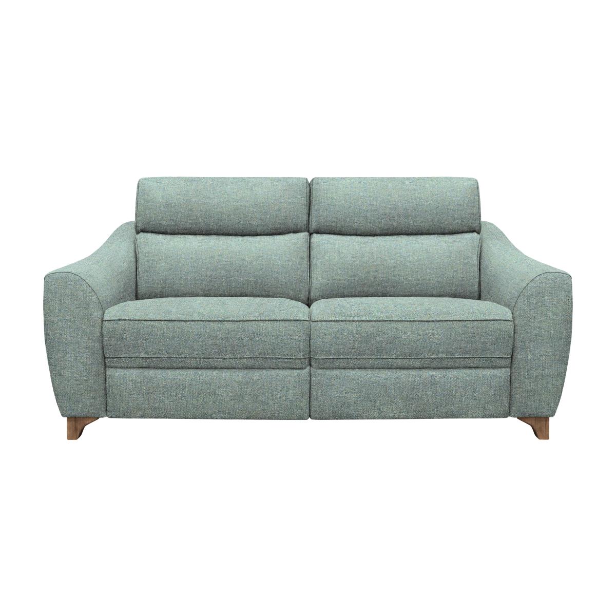 G Plan - Lucca 3 Seater Fabric Sofa - Dapple Kingfisher with Walnut Feet