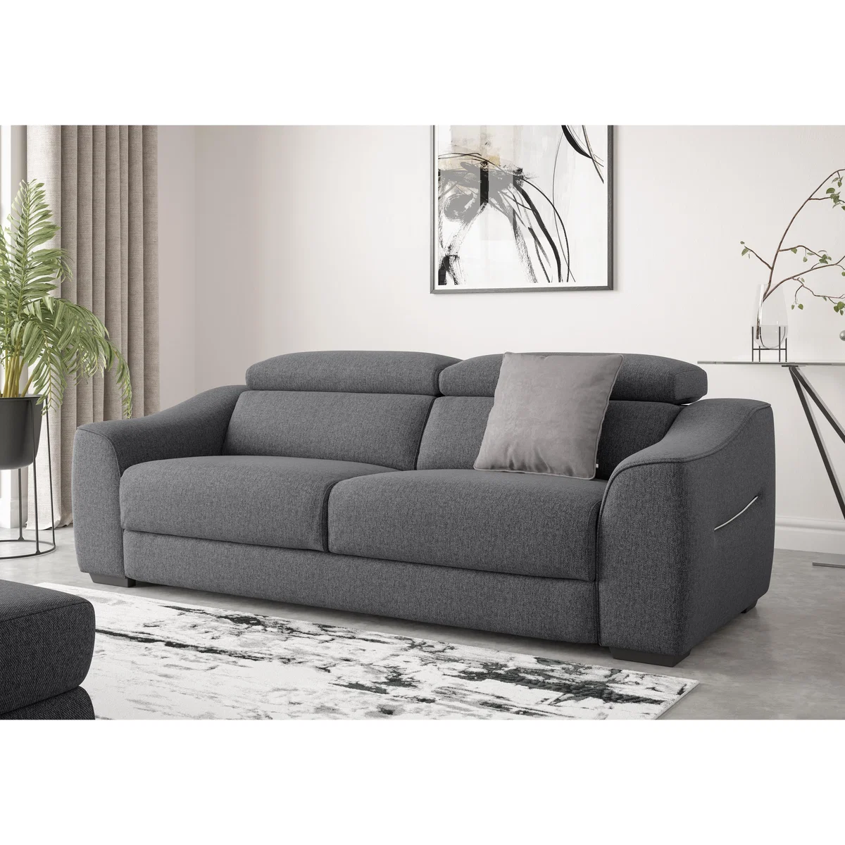 Elixir 3 Seater Fabric Power Recliner Sofa - Beige – image 2