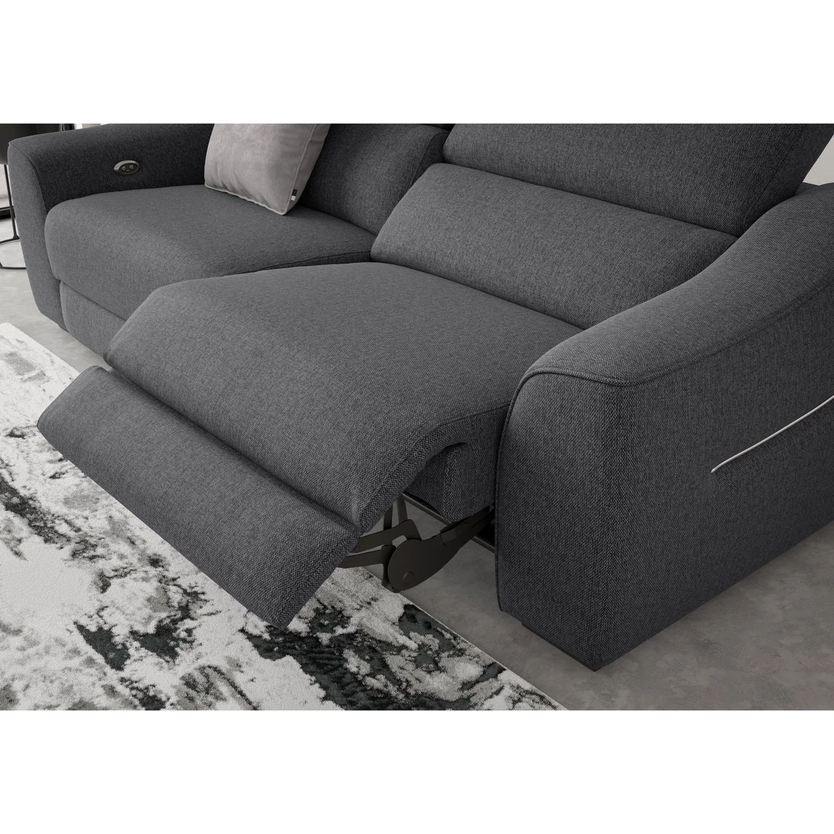 Elixir 3 Seater Fabric Power Recliner Sofa - Beige – image 6