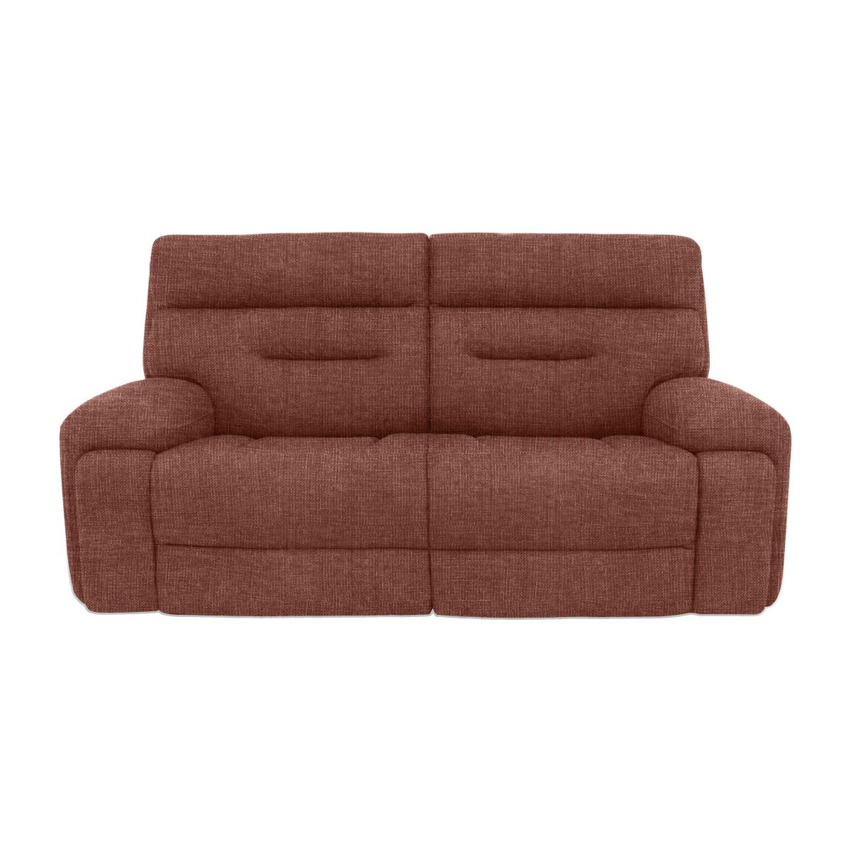 Cinemax 3 Seater Fabric Sofa with Power Recliner - Red Maple