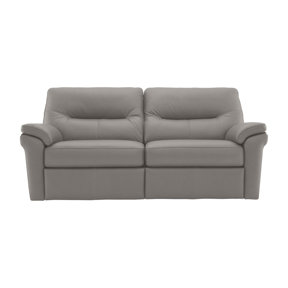 G Plan - Seattle 3 Seater Leather Sofa - No Recliner - Cambridge Grey