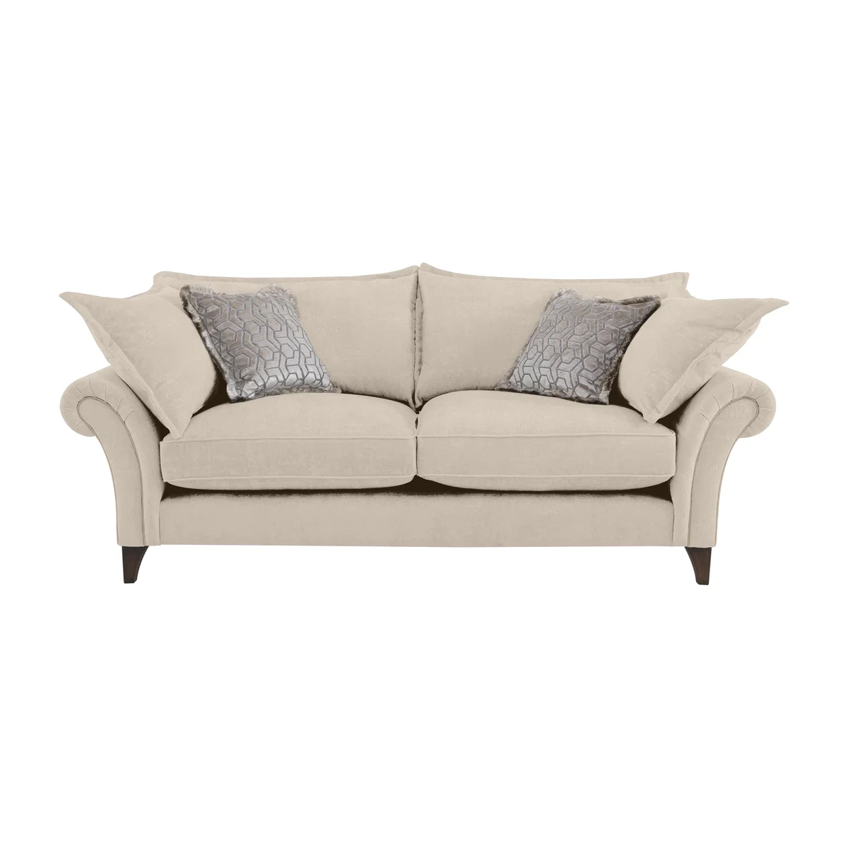 Boutique Splendour Fabric 3 Seater Sofa - Grey – image 1