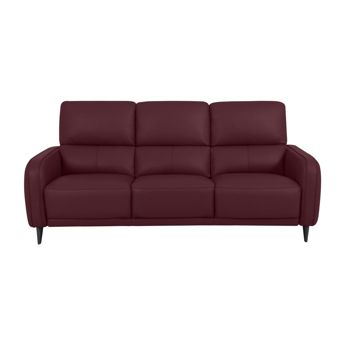 Domicil - Logan 3 Seater Leather Sofa - NP Ruby