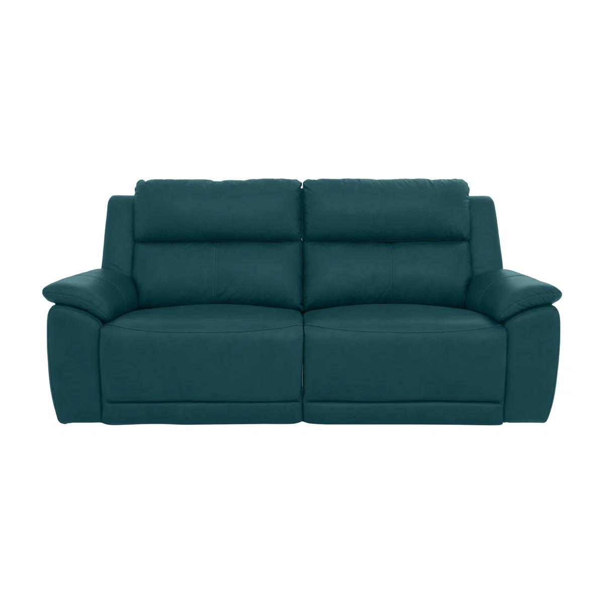 Utah 3 Seater Leather Power Recliner Sofa with Headrests and Power Lumbar - Midnight Jade