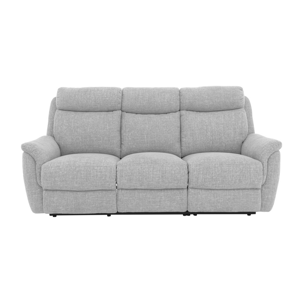 Orlando 3 Seater Fabric Power Recliner Sofa with Power Headrests and Lumbar Support - Grey – image 1