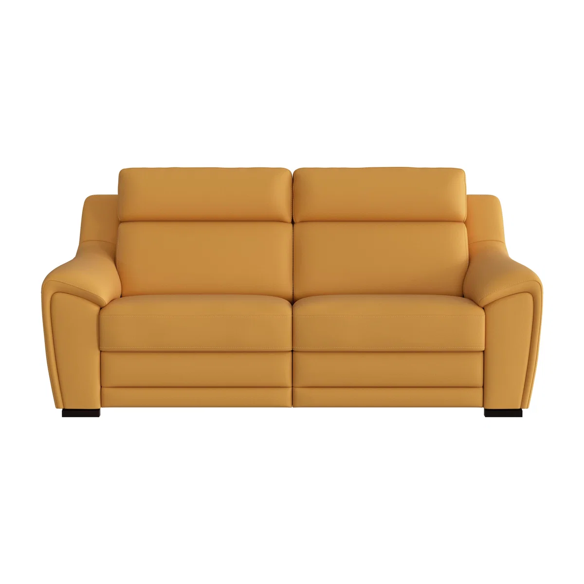 Nicoletti - Tosca 3 Seater Leather Power Recliner Sofa - Yellow – image 1