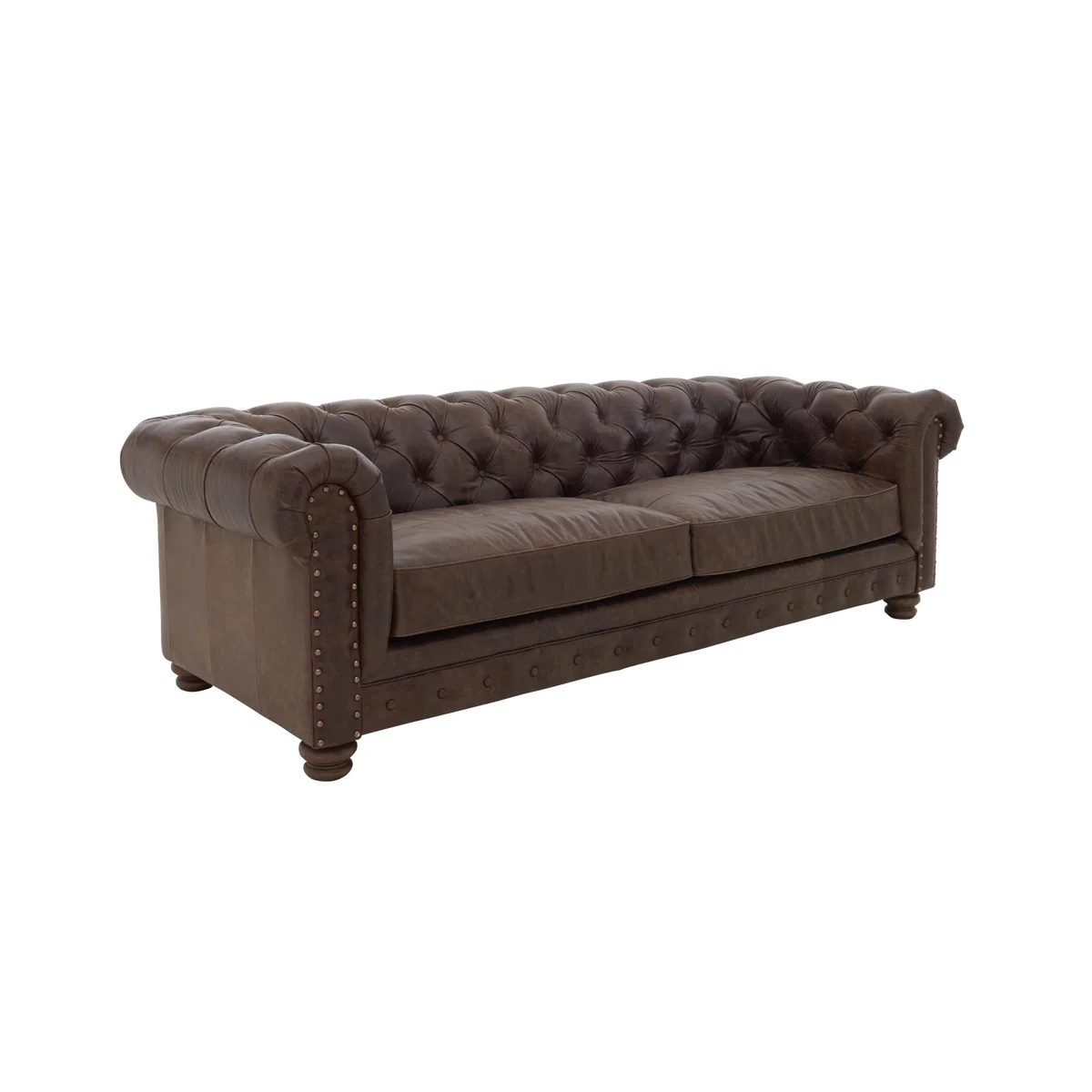 Alexander and James - Camden Collection Brixton 3 Seater Leather Sofa - Brown – image 4