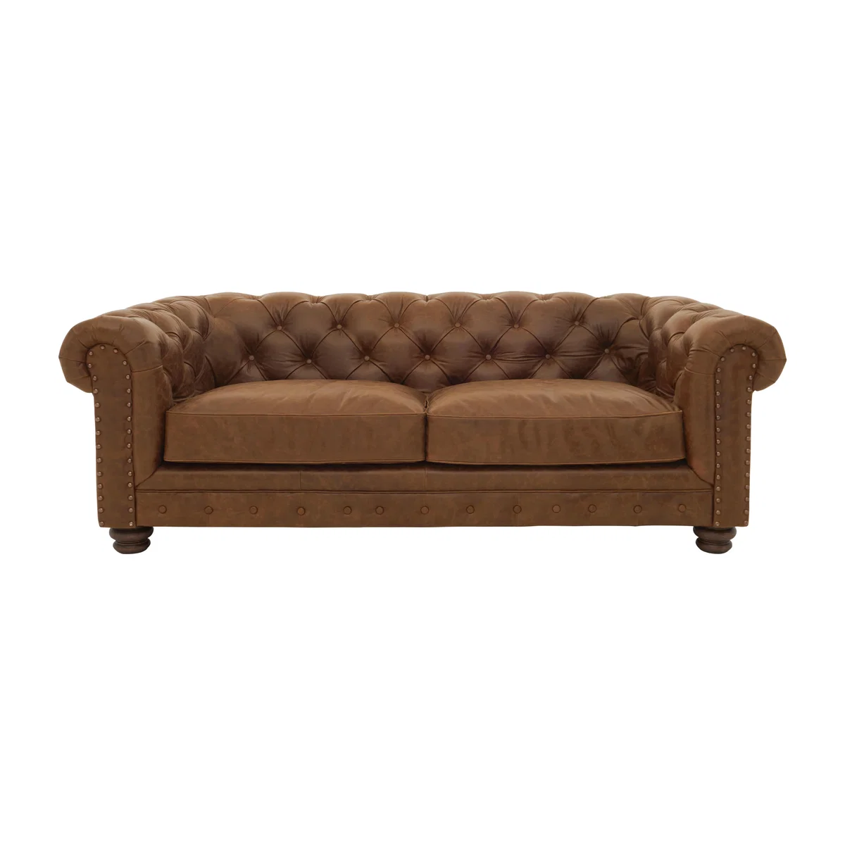 Alexander and James - Camden Collection Brixton 3 Seater Leather Sofa - Brown – image 1