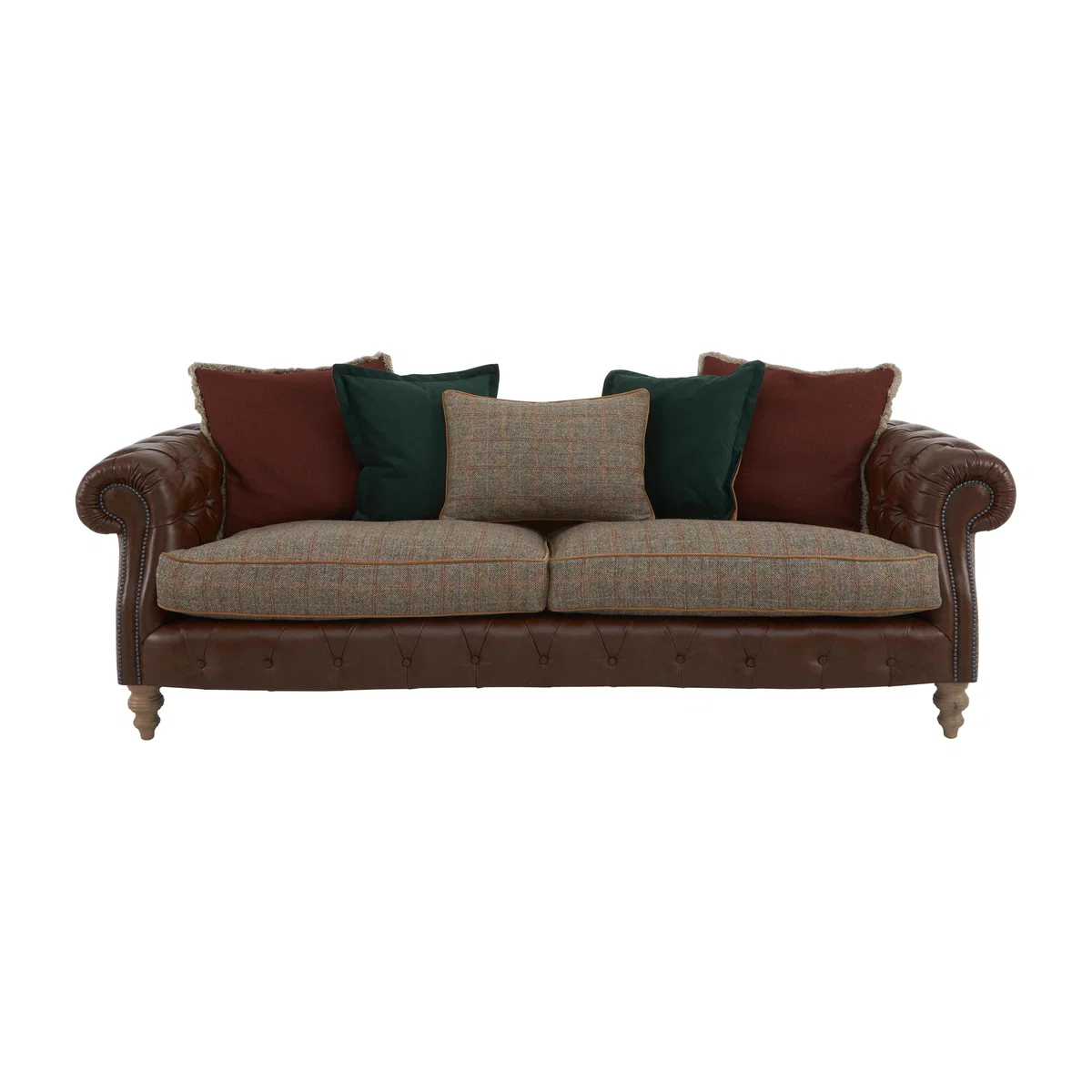 Tetrad - Balvenie 3 Seater Leather Scatterback Sofa – image 1