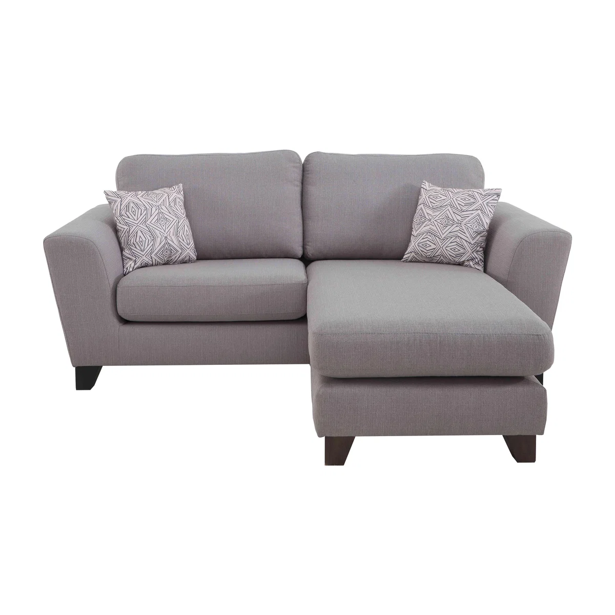 Darcey Fabric 3 Seater Chaise End Sofa - Grey – image 1