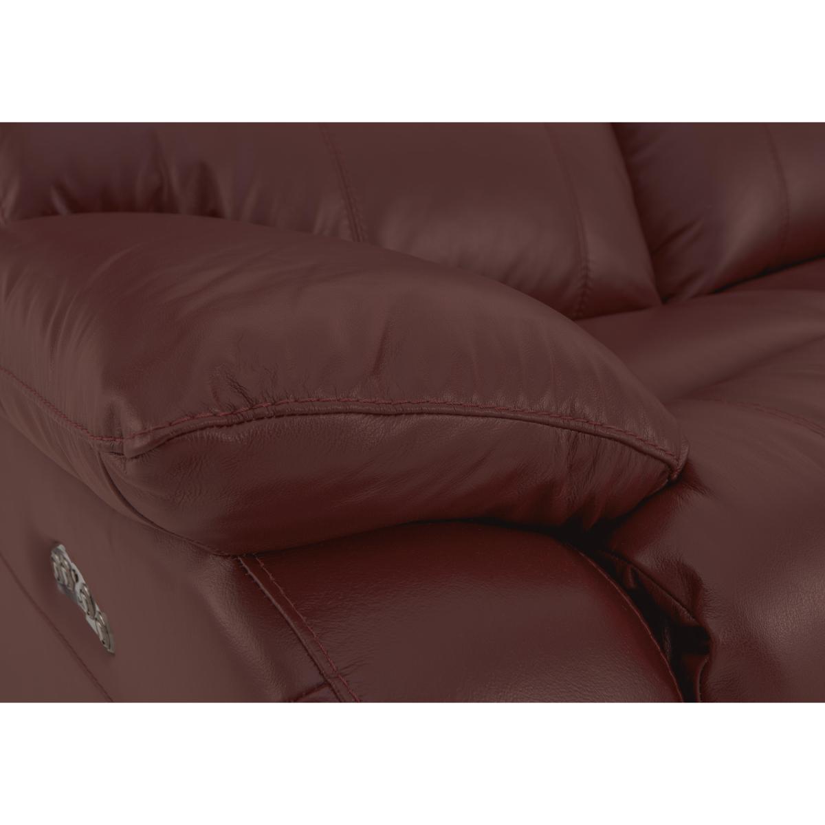 Moreno 3 Seater Leather Power Recliner Sofa with Power Headrests - Grey- World of Leather – image 5
