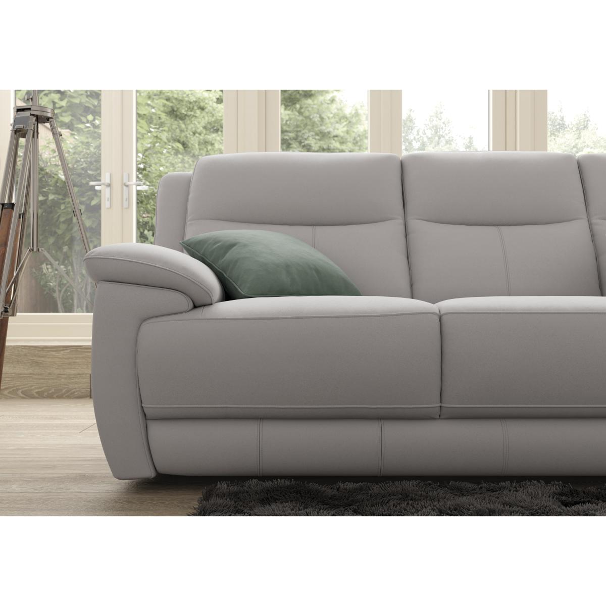 Touch 3 Seater Heavy Duty Fabric Sofa with USB Ports - Beige – image 4