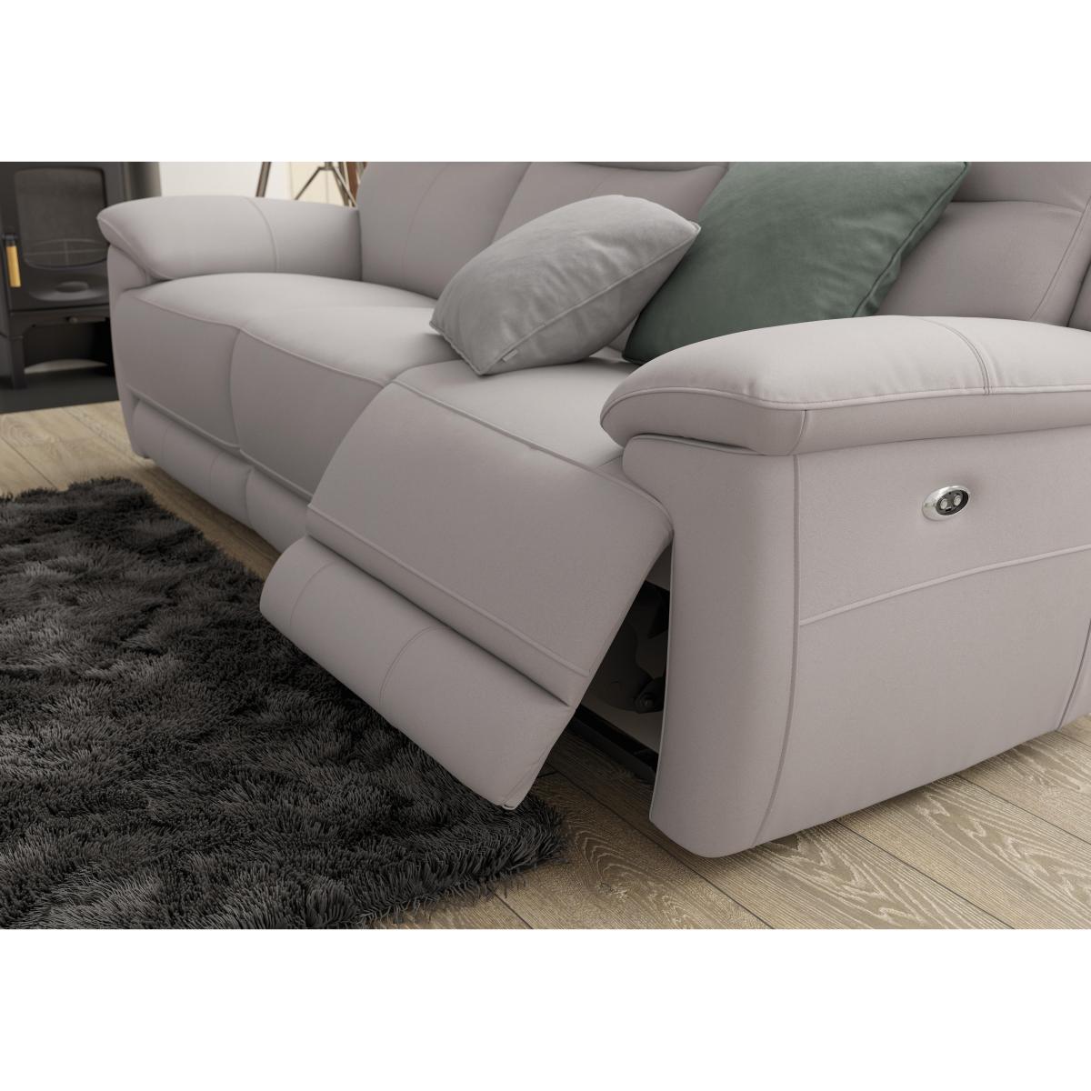 Touch 3 Seater Heavy Duty Fabric Sofa with USB Ports - Beige – image 6