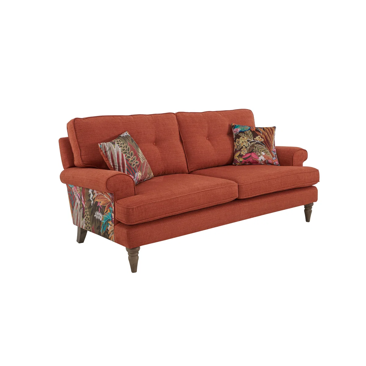 The Botanical Collection Paradiso 3 Seater Fabric Patterned Sofa - Grey – image 6