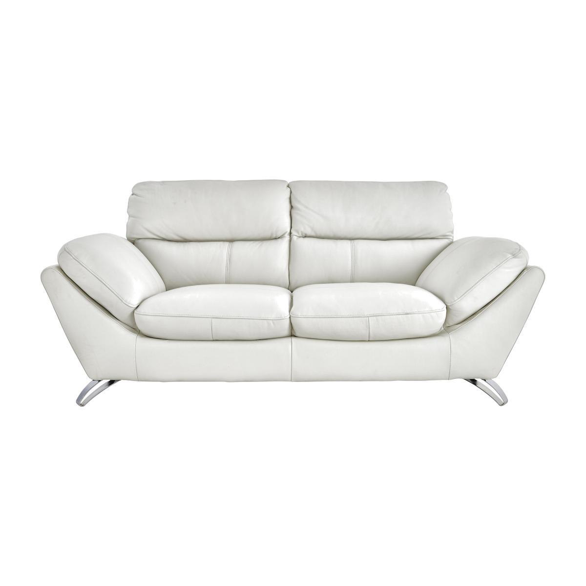 Salvador 3 Seater Leather Sofa - White