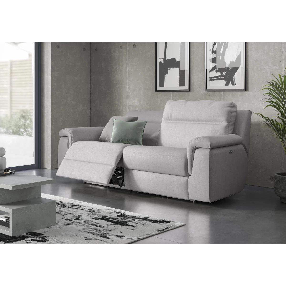 Nicoletti - Paolo 3 Seater Fabric Sofa - Grey – image 2