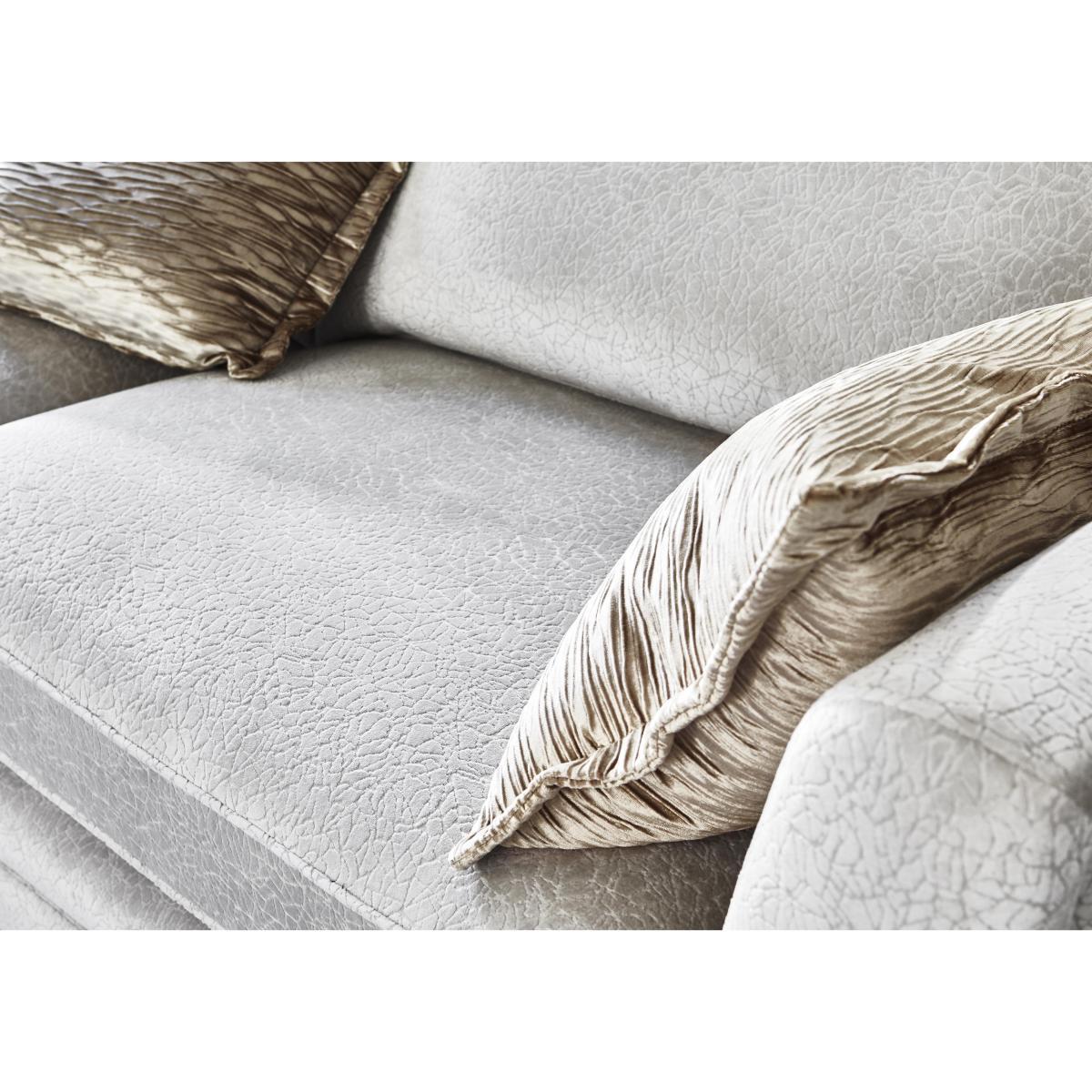 Boutique Lavish Fabric 3 Seater Classic Back Sofa - Grey – image 2