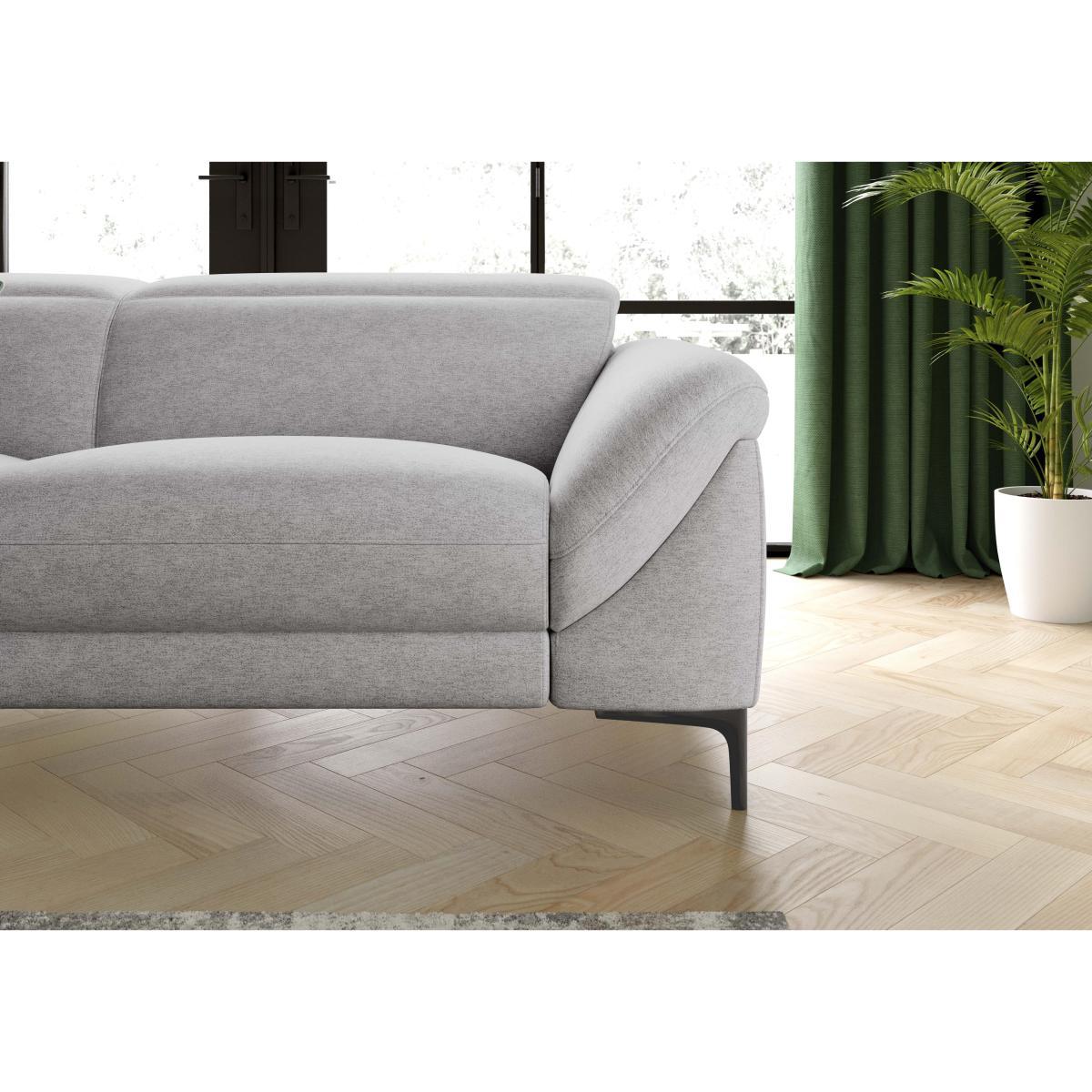 Galaxy 3 Seater Fabric Sofa with Manual Headrests - Grey- World of Leather – image 3