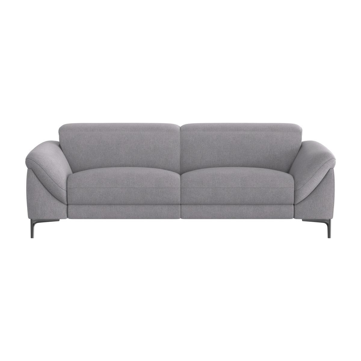 Galaxy 3 Seater Fabric Sofa with Manual Headrests - Grey- World of Leather – image 1