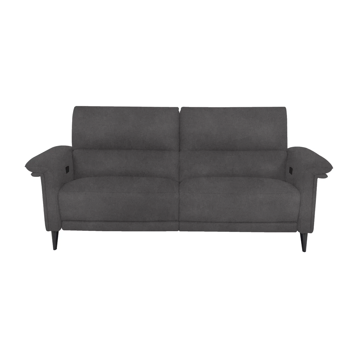 Domicil - Huxley 3 Seater Fabric Power Recliner Sofa with Telescopic Headrests - Pewter
