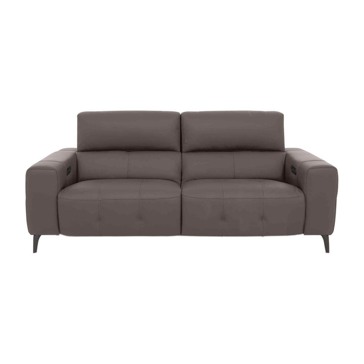 New York 3 Seater Leather Power Recliner Sofa - Elephant