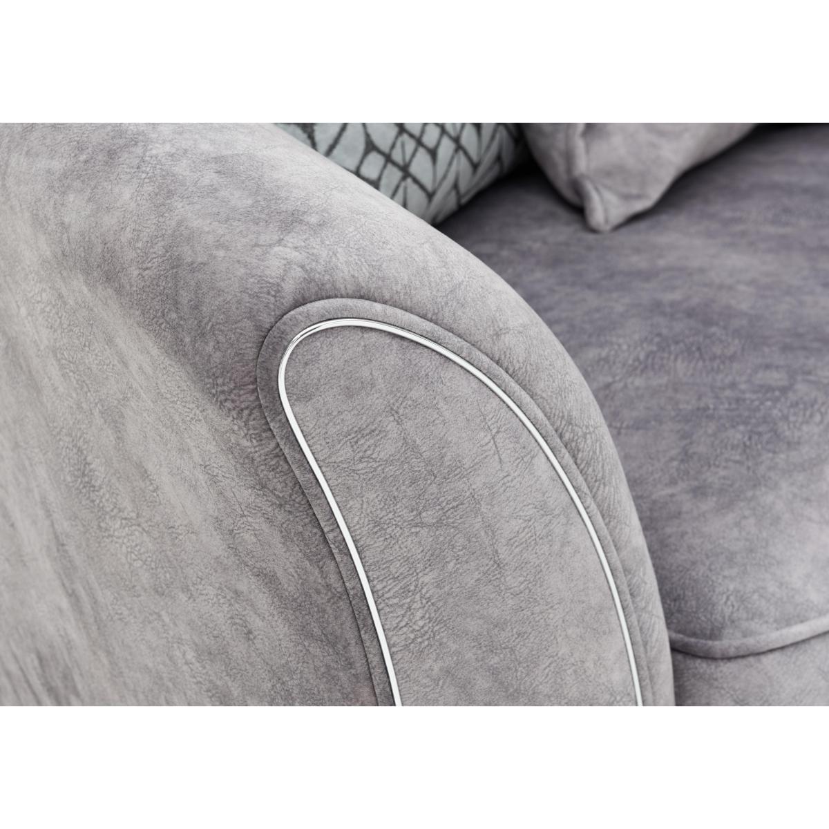 Amora 3 Seater Fabric Pillow Back Sofa – image 2