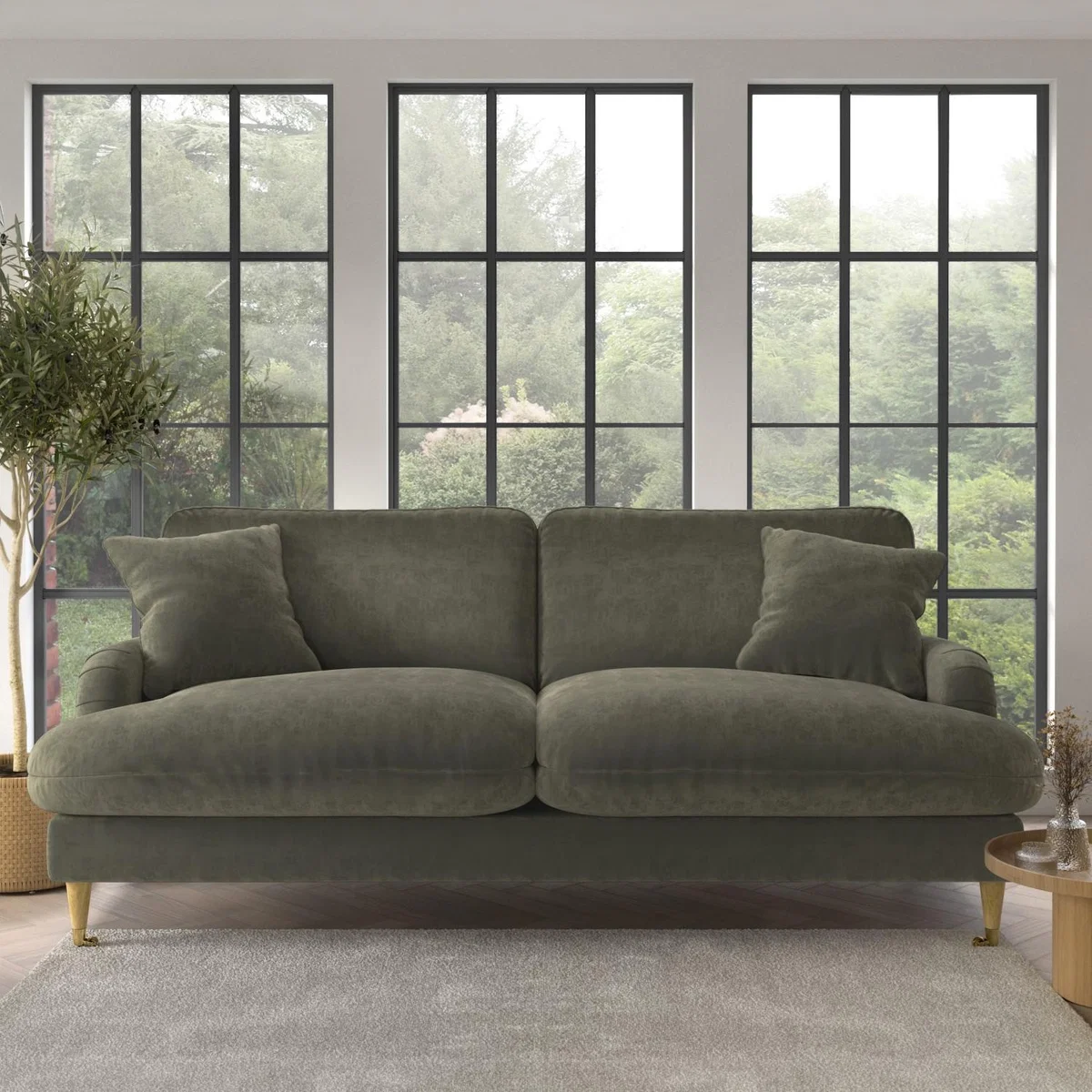 Green Fabric 3 Seater Sofa - Payton Premium – image 5