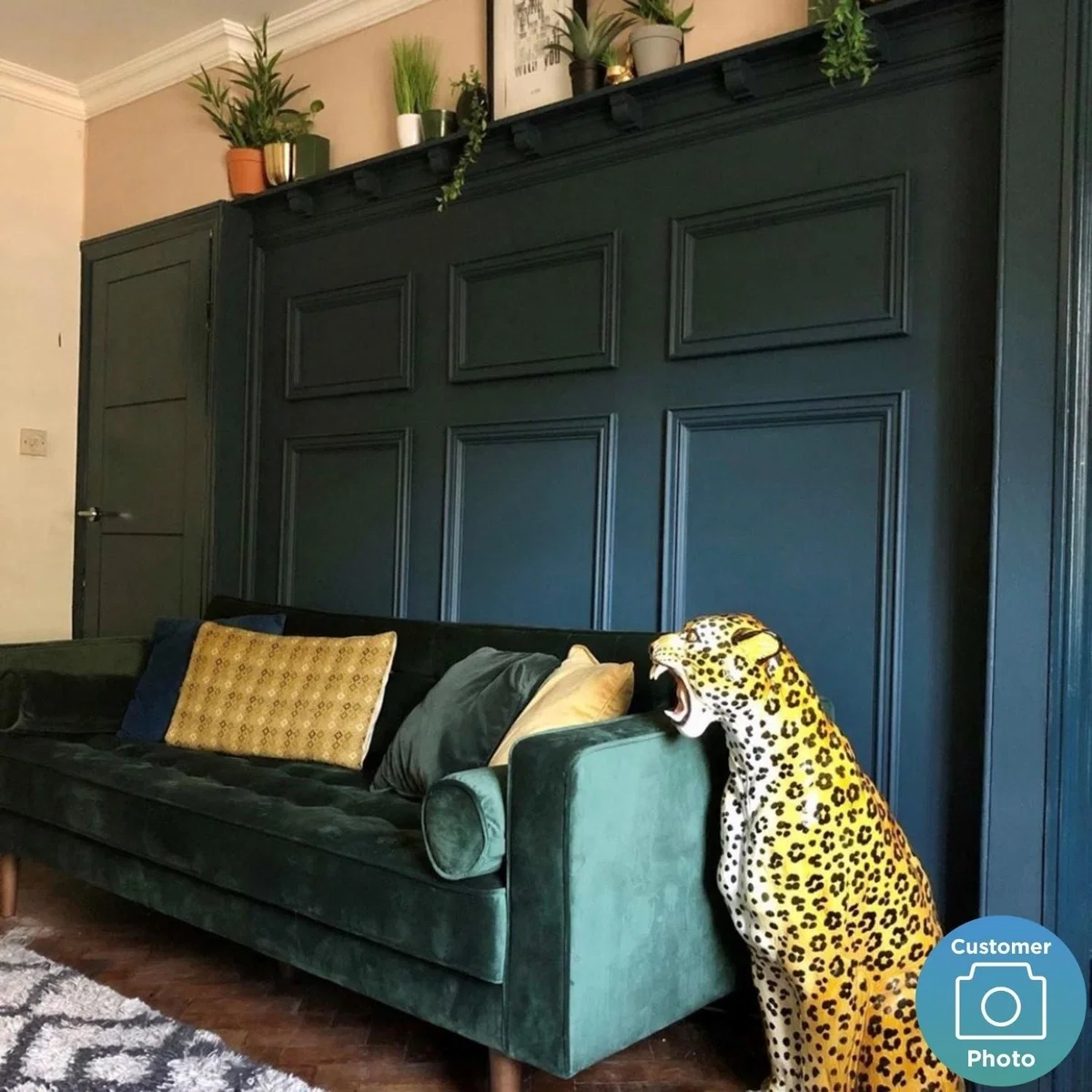 Green Velvet 3 Seater Sofa - Elba – image 10