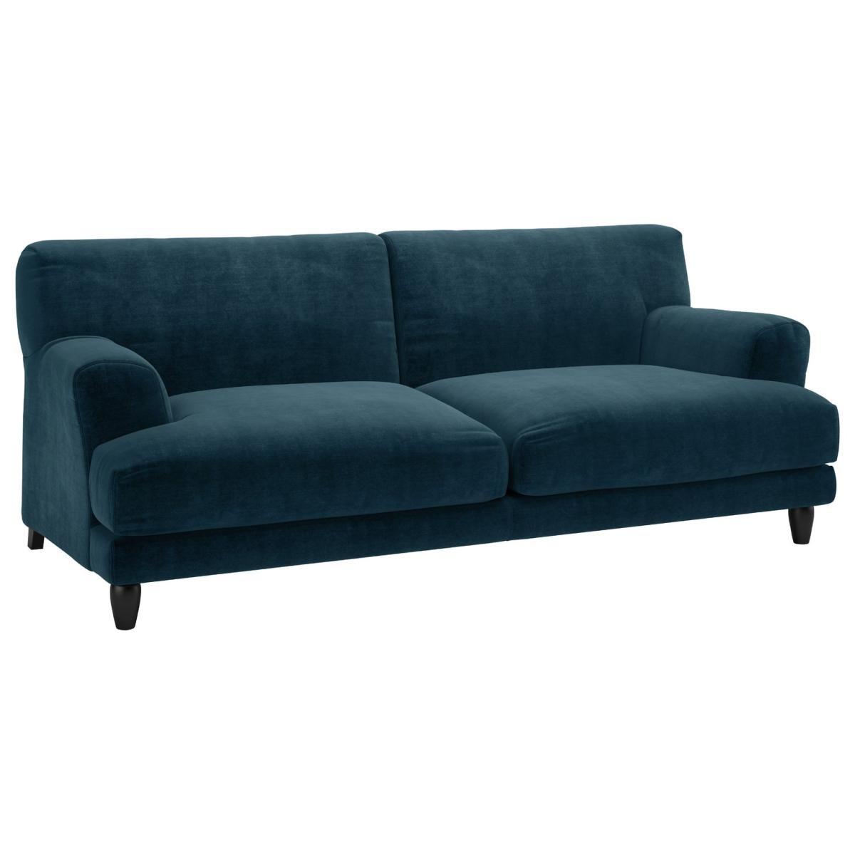 Habitat Askem 3 Seater Velvet Sofa - Ink Blue – image 5