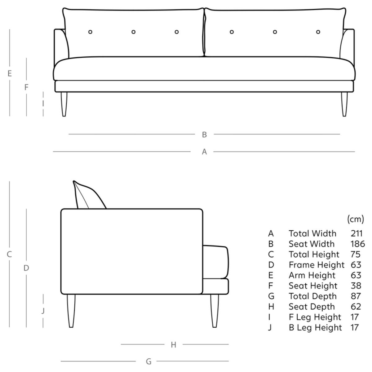 Swoon Kalmar Velvet 3 Seater Sofa - Taupe – image 7