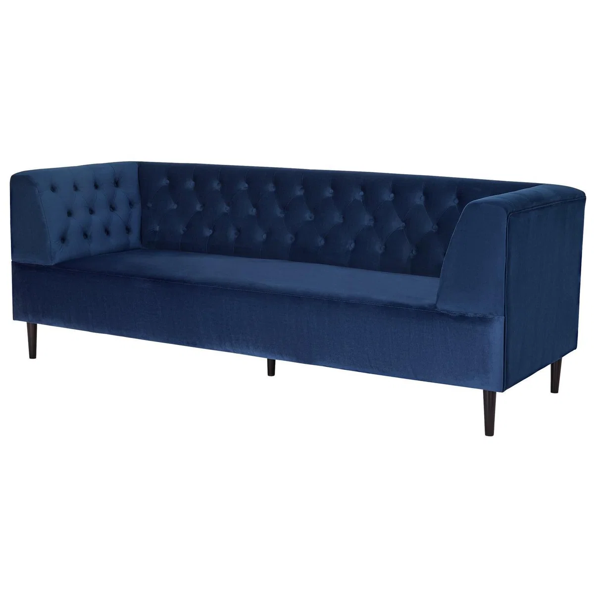 Habitat Blake 3 Seater Velvet Sofa - Navy – image 2