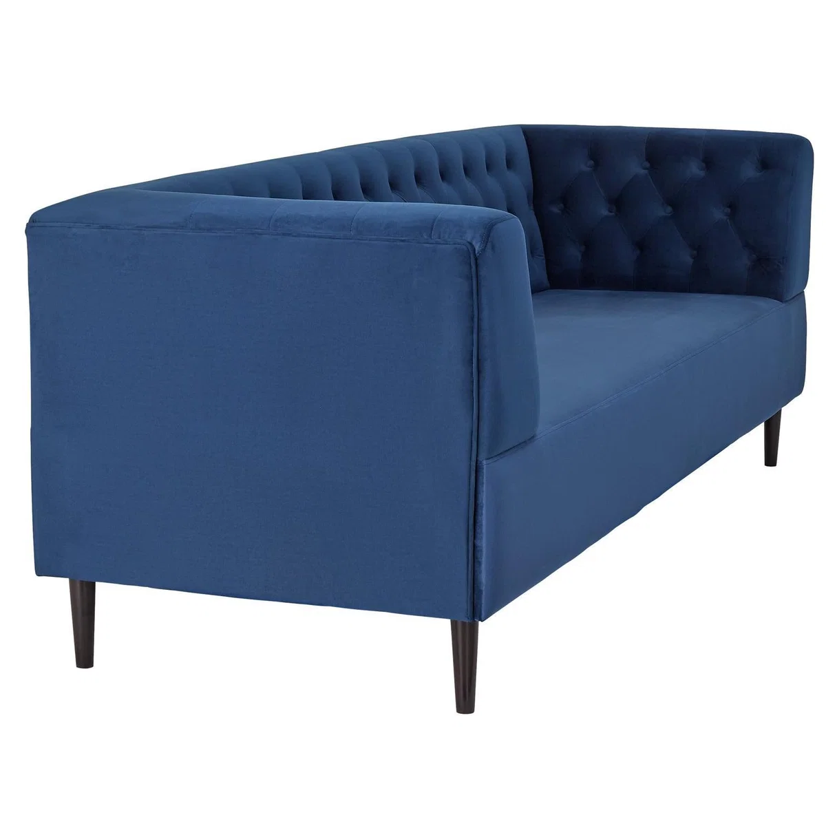 Habitat Blake 3 Seater Velvet Sofa - Navy – image 4