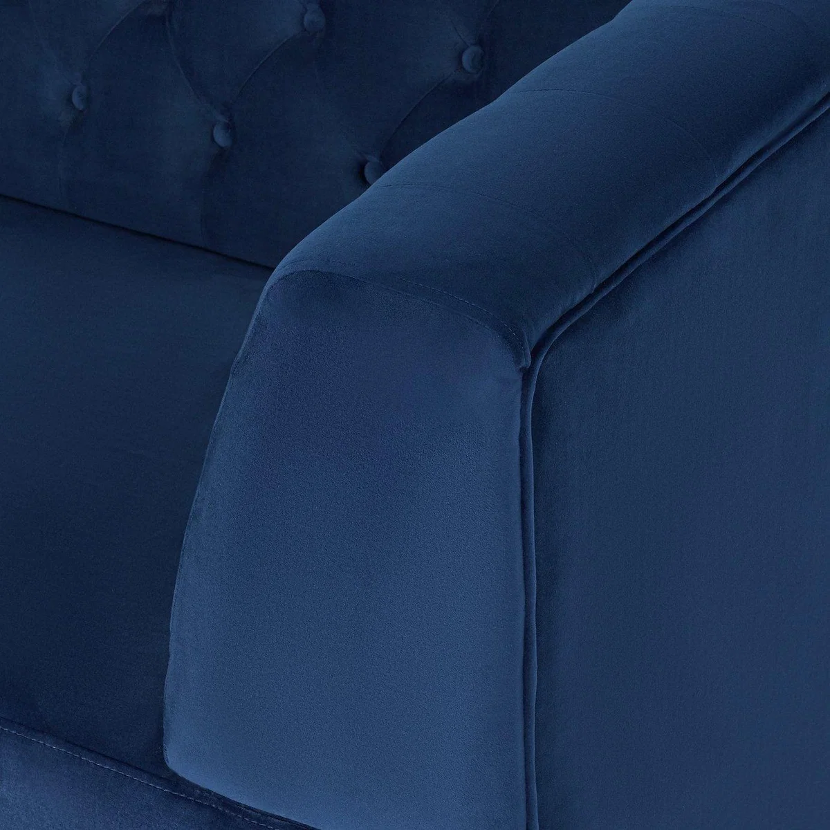 Habitat Blake 3 Seater Velvet Sofa - Navy – image 6