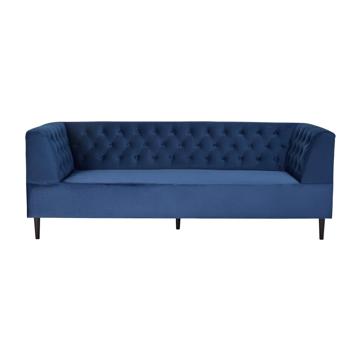 Habitat Blake 3 Seater Velvet Sofa - Navy – image 1
