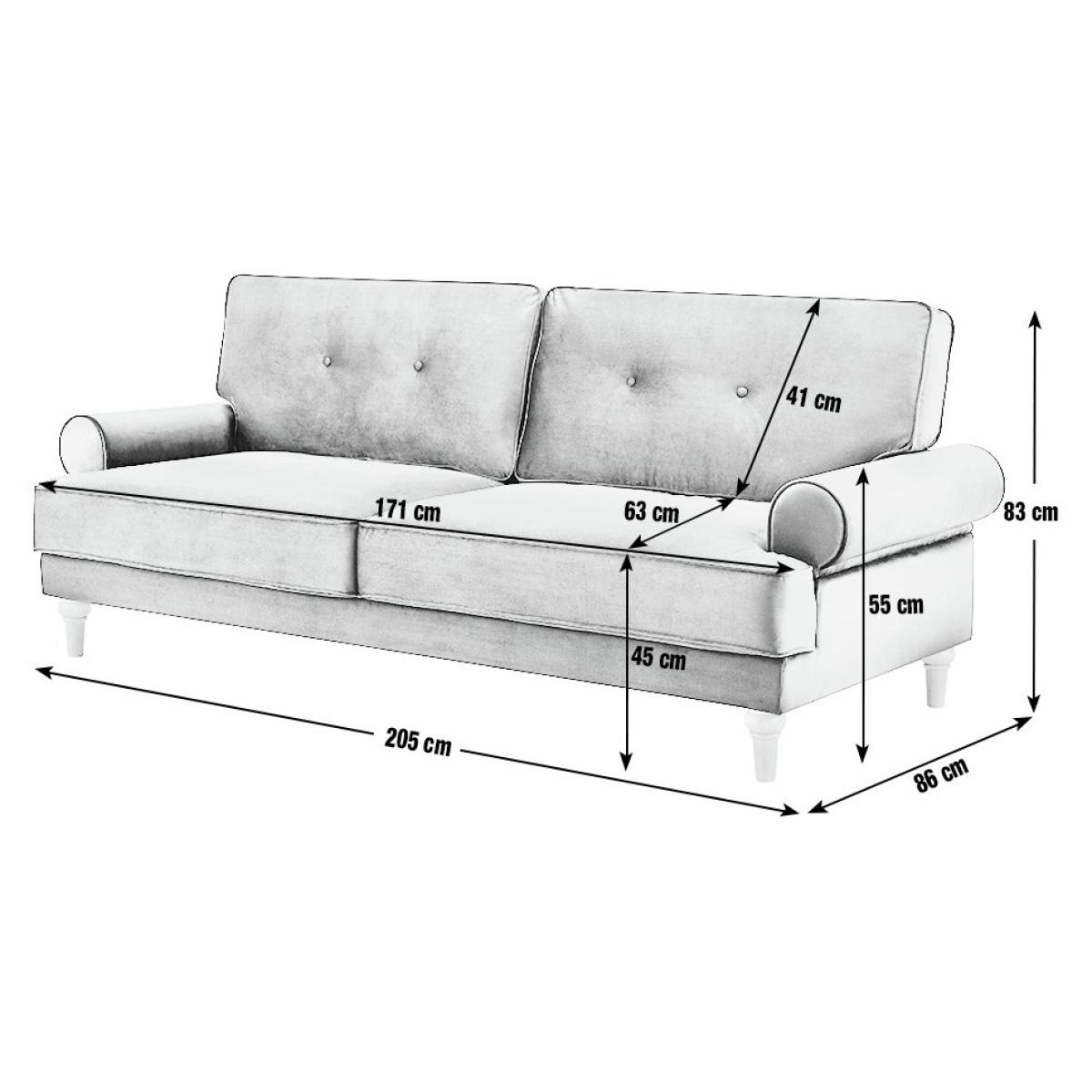 Habitat Vienna Self Assembly Velvet 3 Seater Sofa - Blue – image 3