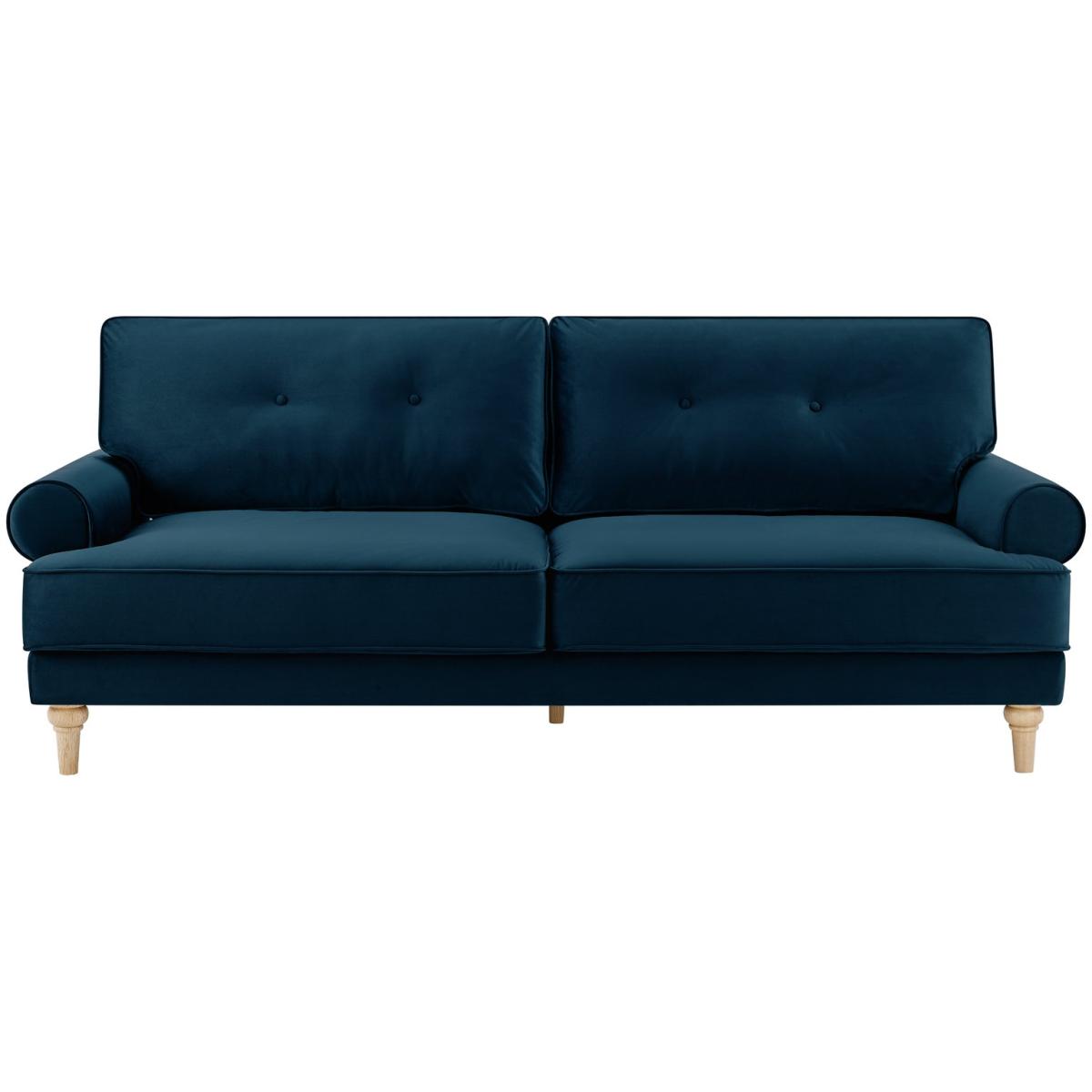 Habitat Vienna Self Assembly Velvet 3 Seater Sofa - Blue – image 4