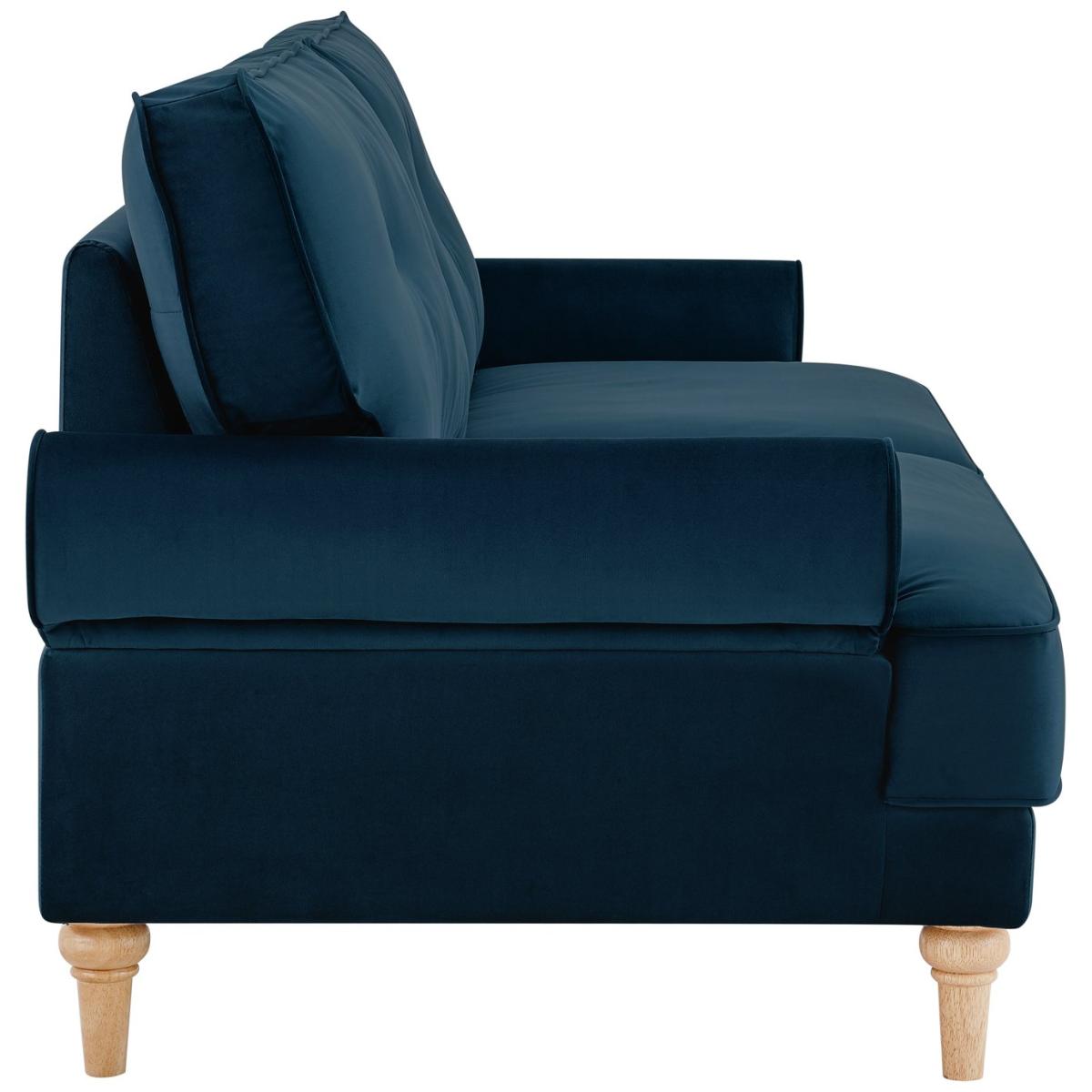 Habitat Vienna Self Assembly Velvet 3 Seater Sofa - Blue – image 5