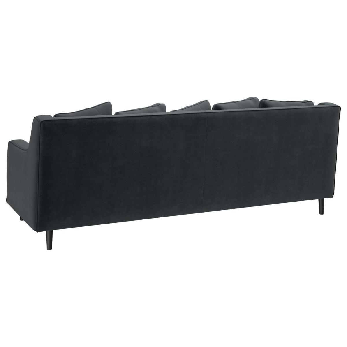 Habitat Swift 3 Seater Velvet Sofa - Dark Grey – image 3