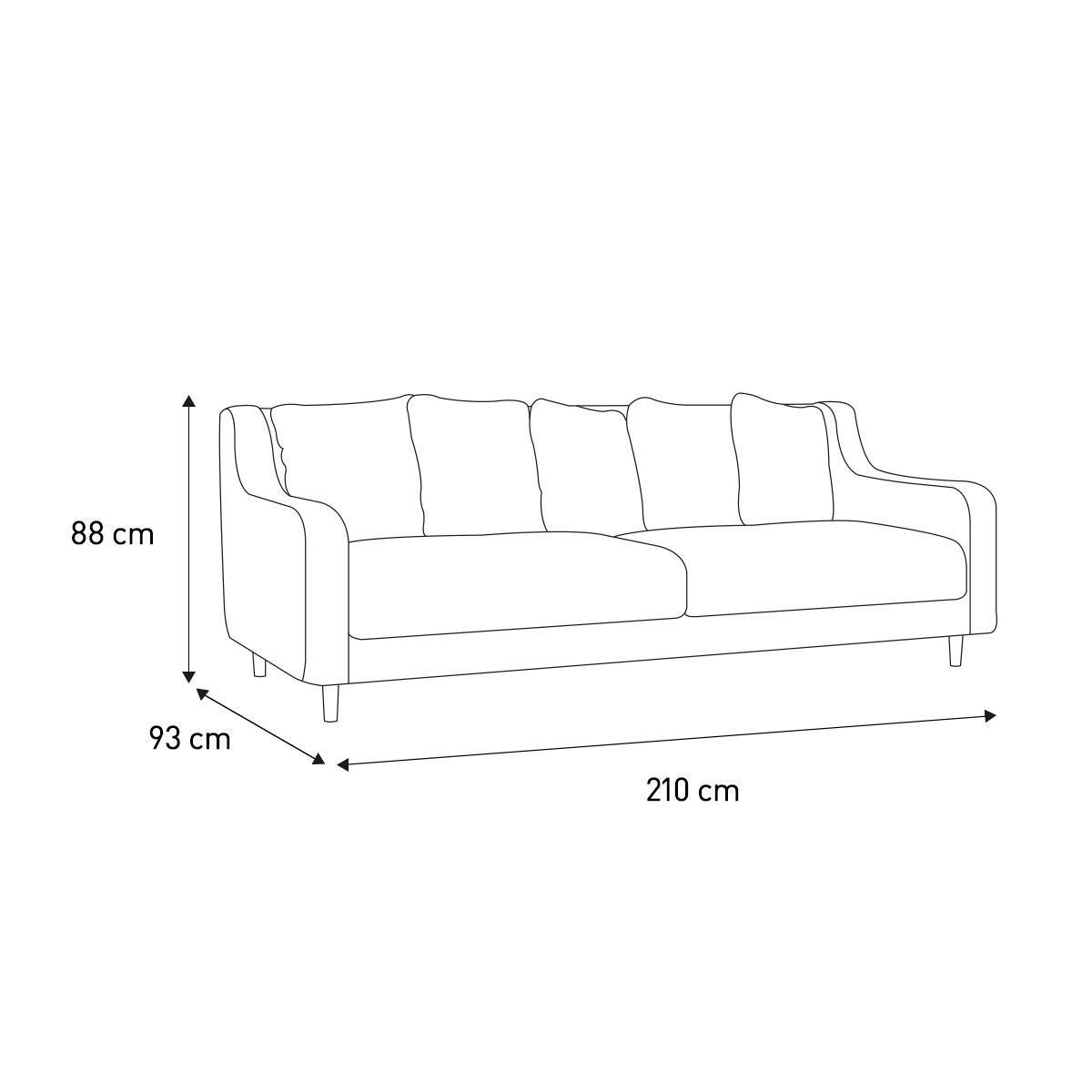 Habitat Swift 3 Seater Velvet Sofa - Dark Grey – image 8