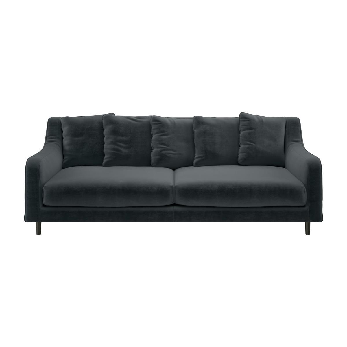 Habitat Swift 3 Seater Velvet Sofa - Dark Grey – image 1