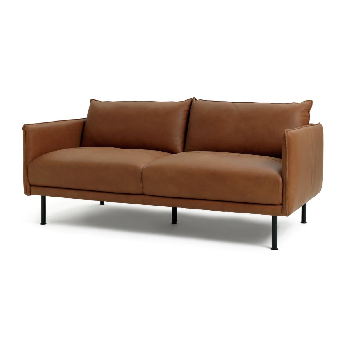 Habitat Moore 3 Seater Leather Sofa - Tan – image 5